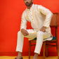 Embroidered Mirror Work Kurtas ( KO 5035 White ) [FF] [E-10]