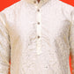 Embroidered Mirror Work Kurtas ( KO 5035 White ) [FF] [E-10]
