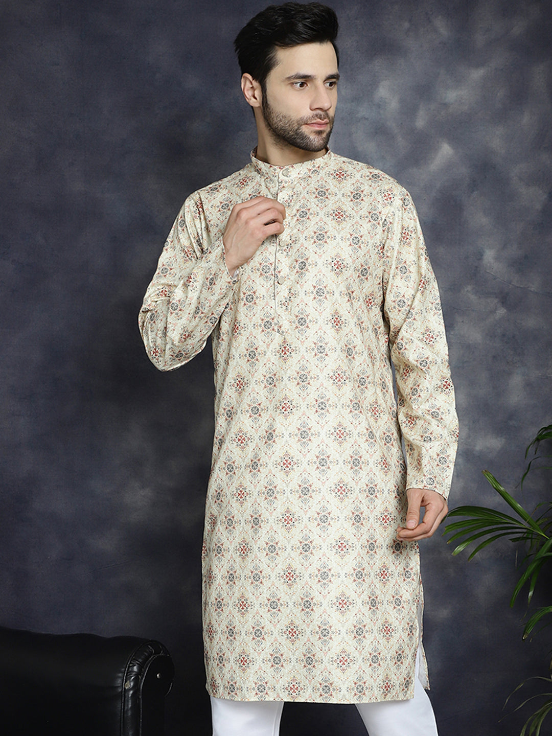 Golden Foil Printed Kurtas ( KO 5036Golden ) [FF] [B-4-5]