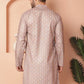Peach Foil Printed Kurtas