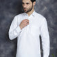 Men's White Solid Short Kurtas ( KO 5037White )