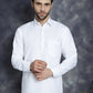 Men's White Solid Short Kurtas ( KO 5037White )