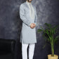 Men's Sequins Embroidered Kurtas ( KO 5038Grey )
