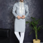 Men's Sequins Embroidered Kurtas ( KO 5038Grey )