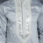 Men's Sequins Embroidered Kurtas ( KO 5038Grey )