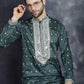 Men's Sequins Embroidered Kurtas ( KO 5038Olive )