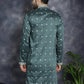 Men's Sequins Embroidered Kurtas ( KO 5038Olive )