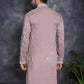 Men's Chikankari Embroidered Kurtas ( KO 5039Magenta )