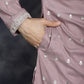 Men's Chikankari Embroidered Kurtas ( KO 5039Magenta )