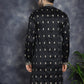 Men's Black Chikankari Embroidered Kurtas ( KO 5042Black )