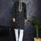 Men's Black Chikankari Embroidered Kurtas ( KO 5042Black )