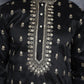 Men's Black Chikankari Embroidered Kurtas ( KO 5042Black )