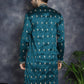 Men's Peacock Blue Chikankari Embroidered Kurtas ( KO 5042Peacock )