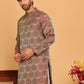 Men's Silk Blend Straight Kurtas ( KO 5043 Maroon )