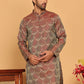 Men's Silk Blend Straight Kurtas ( KO 5043 Maroon )