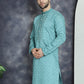Men's Sequins Embroidered Kurtas ( KO 5044Blue )