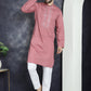 Men's Sequins Embroidered Kurtas ( KO 5044Coral )