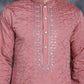 Men's Sequins Embroidered Kurtas ( KO 5044Coral )