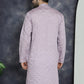 Men's Sequins Embroidered Kurtas ( KO 5044Purple )