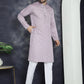 Men's Sequins Embroidered Kurtas ( KO 5044Purple )