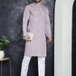 Men's Sequins Embroidered Kurtas ( KO 5044Purple )