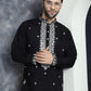 Men's Embroidered Kurtas ( KO 5045Black )
