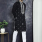 Men's Embroidered Kurtas ( KO 5045Black )