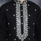 Men's Embroidered Kurtas ( KO 5045Black )