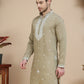 Men's Embroidered Kurtas ( KO 5045 Brown )