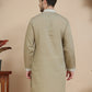 Men's Embroidered Kurtas ( KO 5045 Brown )