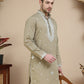 Men's Embroidered Kurtas ( KO 5045 Brown )