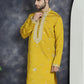 Men's Embroidered Kurtas ( KO 5045Mustard )