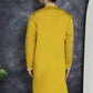 Men's Embroidered Kurtas ( KO 5045Mustard )