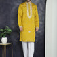 Men's Embroidered Kurtas ( KO 5045Mustard )