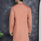 Men's Embroidered Kurtas ( KO 5045Peach )