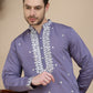 Men's Embroidered Kurtas ( KO 5045 Purple )