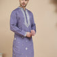 Men's Embroidered Kurtas ( KO 5045 Purple )