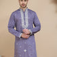 Men's Embroidered Kurtas ( KO 5045 Purple )
