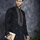 Men's Sequins Embroidered Kurtas ( KO 5046Black )