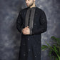 Men's Sequins Embroidered Kurtas ( KO 5046Black )