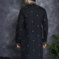 Men's Sequins Embroidered Kurtas ( KO 5046Black )