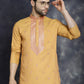 Men's Sequins Embroidered Kurtas ( KO 5047Orange )