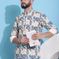Men Printed Corduroy Short Kurta