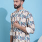 Men Printed Corduroy Short Kurta