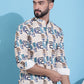 Men Printed Corduroy Short Kurta
