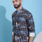 Men Printed Corduroy Short Kurta