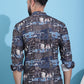 Men Printed Corduroy Short Kurta