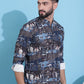 Men Printed Corduroy Short Kurta