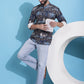 Men Printed Corduroy Short Kurta