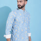 Men Printed Corduroy Short Kurta